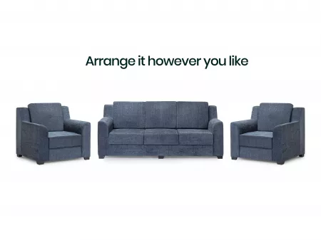 Erica Upholstered 5 Seater Sofa Set